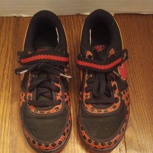 Nike Kids Black and Red Checkered Sneakers